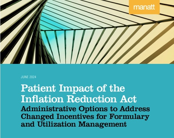Artful cover of report titled Patient Impact of the Inflation Reduction Act